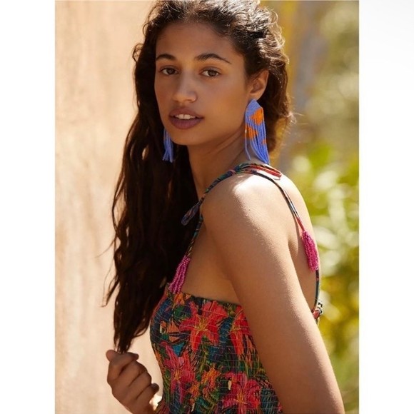 Anthropologie Farm Rio Island Cover-Up Midi Dress in Tropical Jungle Size Small - Picture 6 of 10